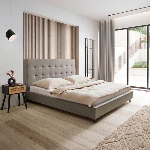 Bessagi Home Oblazinjena Postelja Frederico, Sv. Siva, 180x200 Cene