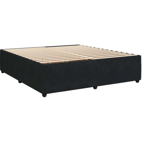  LED okvir za krevet s madracem Crna 180 x 200 cm Bar&amp;scaron;un - Crna 180 x 200 cm Dizajn s rombovima Slike