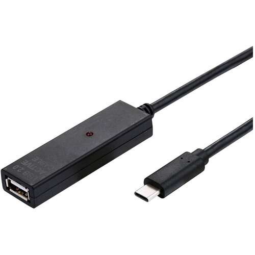 Value USB 2.0 podaljšek\, aktiven\, z repetitorjem\, AC\, črn\, 10 m KVM podaljšek 10.00 m črna, (20430028) Cene