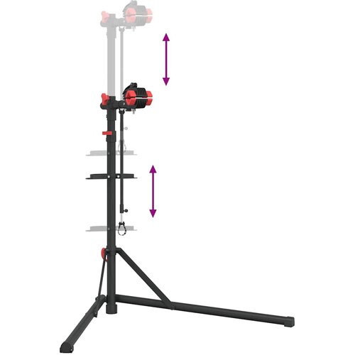  Stalak za popravak bicikla sklopivi 92 - 152 cm crveni čelični Slike