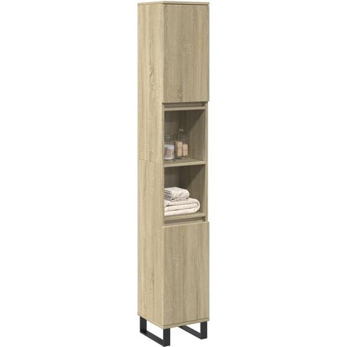 vidaXL Kupaonski ormarić boja hrasta 30x30x190 cm konstruirano drvo Cijene