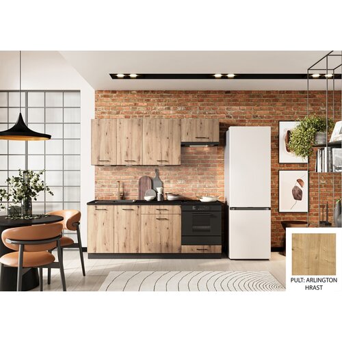 Stolkar KUHINJSKI BLOK ANIKA 200 CM - ARTISAN HRAST-Arlington hrast Slike