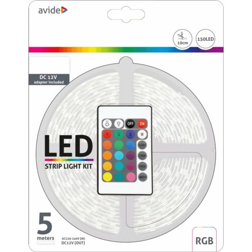 Avide LED traka sa daljinskim upravljačem, RGB, 7.2W, 12V, 5 met. &amp;ndash; ABLSBL12V5050-30RGB65 Slike