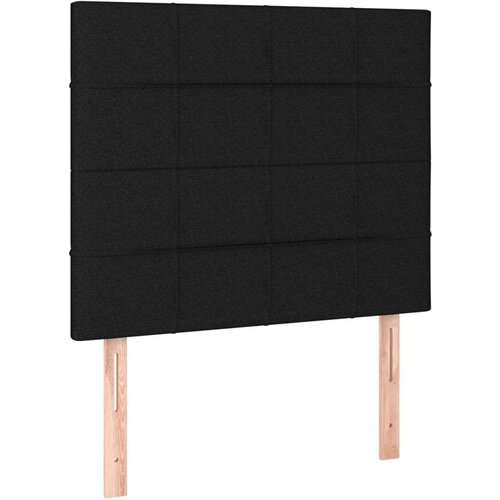  Uzglavlja 2 kom crna 80x5x78/88 cm od tkanine Slike