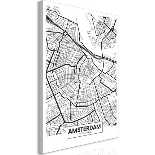  Slika - Map of Amsterdam (1 Part) Vertical 60x90