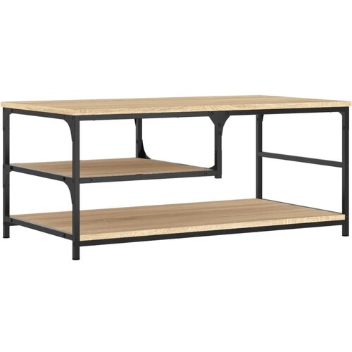 Maison Chic Klubska mizica - kavna mizica - Nizka mizica sonoma hrast 90x49x40 cm inženirski les, (21753198) Slike
