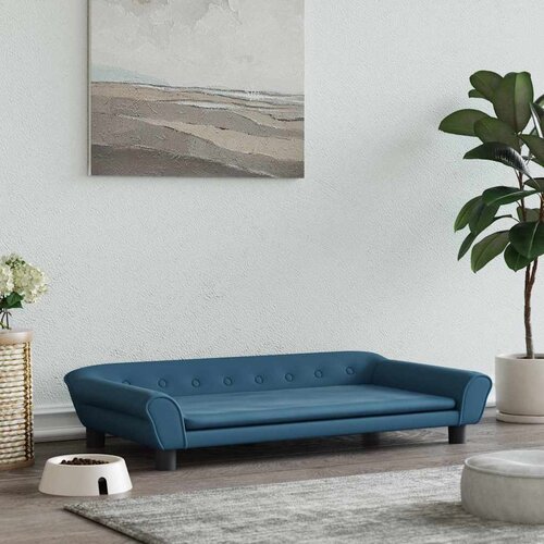  Krevet za pse plavi 100 x 50 x 21 cm baršunasti Cene