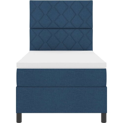 VidaXL Kutija s opružnim krevetom s madracem Plava 90x200 cm Tkanina Slike
