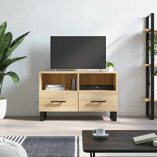 vidaXL TV omarica sonoma hrast 80x36x50 cm inženirski les