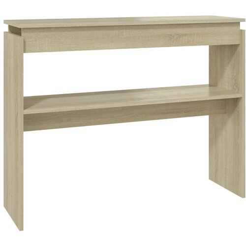 Maison Chic konzolna miza - miza ob steni sonoma hrast 102x30x80 cm iverna plošča, (21786144) Cene