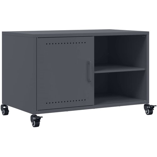 Maison Chic TV omarica - TV stojalo - Televizijska omarica antracit 68x39x43,5 cm jeklo, (21699304) Slike
