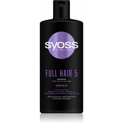 Syoss Full Hair 5 šampon za nježnu kosu za volumen i vitalnost 440 ml
