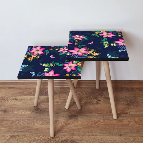 Hanah home 2Shp189 - multicolor multicolor nesting table (2 pieces) Cene