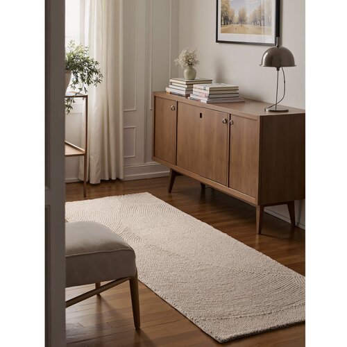 Hanse Home Ročno tkan volnen tekač v svetli naravni barvi 80x300 cm Eleni Natural White &amp;ndash; Slike
