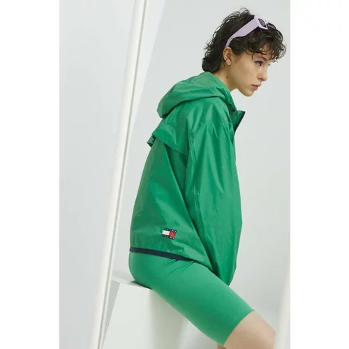 Tommy Jeans Jakna za žene, boja: zelena, za prijelazno razdoblje, oversize