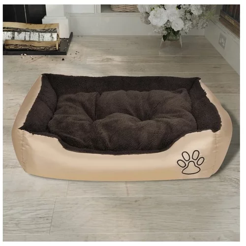 Topla pasja postelja s podloženo blazino L