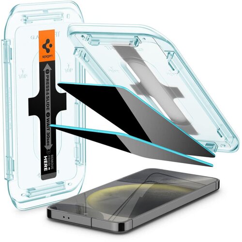 Spigen Glas.tR EZ-FIT (2 kom) za Samsung Galaxy S24 - privacy staklo Slike