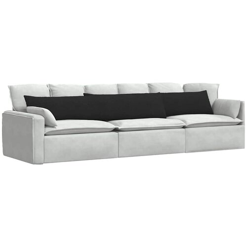  Jastučići za sofu 2 pcs Crna 200 x 40 cm tkanina Slike