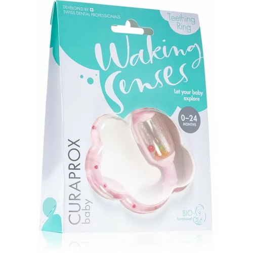 Curaprox Baby Waking Senses prsten za žvakanje s masažnom zubnom četkicom i zvečkom