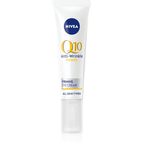 Nivea Q10 Power Anti-Wrinkle + Firming krema za predel okoli oči za zmanj&amp;scaron;anje gub 15 ml za ženske Slike