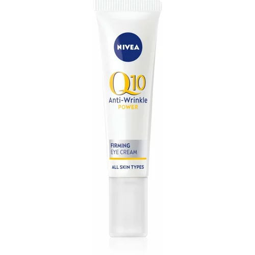 Nivea Q10 Power Anti-Wrinkle + Firming krema za predel okoli oči za zmanjšanje gub 15 ml za ženske
