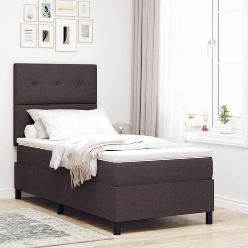Box spring krevet Tamno smeđa 90 x 190 cm tkanina Cene
