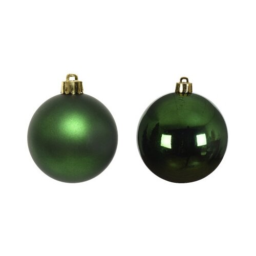 Dekordom novogodišnja dekoracija - hanging bauble set mix 6pcs 8cm 022157 - pine green - kmg ( 043297 ) Slike