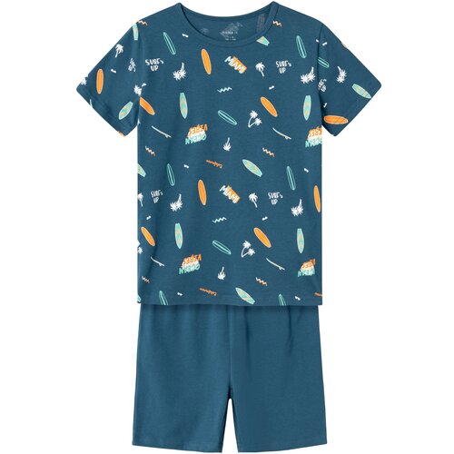 Name it Pidžama set akvamarin / cijan plava / narančasta / bijela Slike