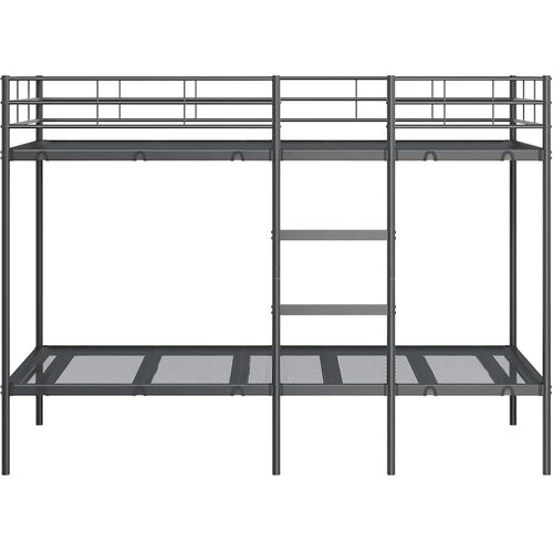  Krevet na kat bez madraca crni 100x200 cm čelik Slike