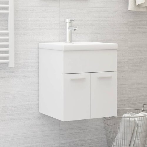 Ormarić za umivaonik bijeli 41 x 38,5 x 46 cm konstruirano drvo Cene