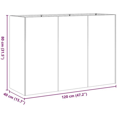 VidaXL Sadilica 120x40x80 cm od nehrđajućeg čelika Slike
