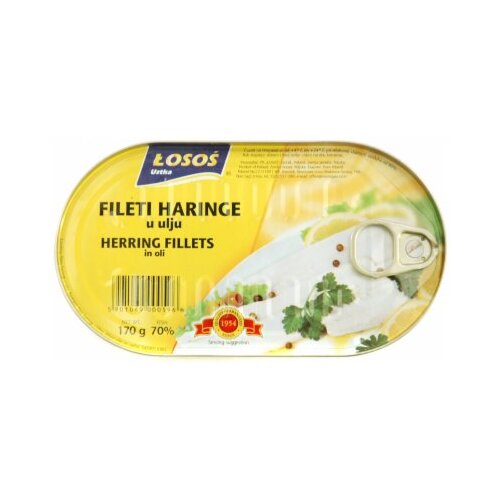 Losos fileti haringe u ulju 170g limenka Slike