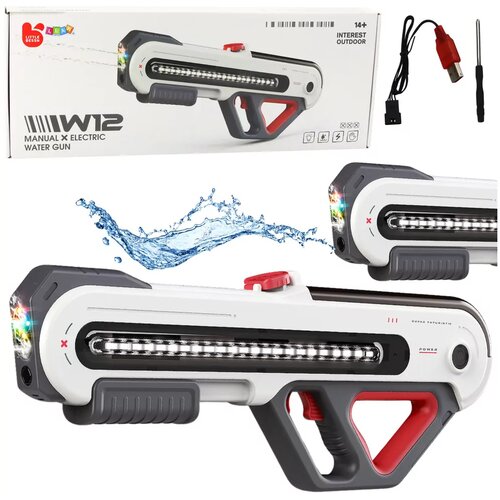 Lean Toys Velika električna vodna puška W12 LED bela 60 cm Cene