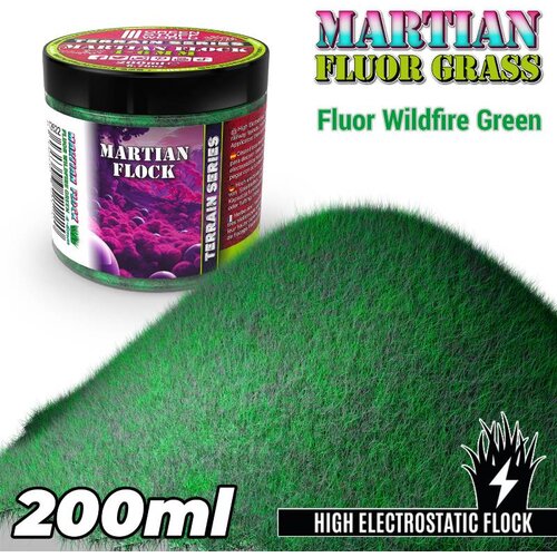Green Stuff World Martian Fluor Grass Wildfire Green 200ml | Fluorescentna trava Wildfire zelena 200ml Cene