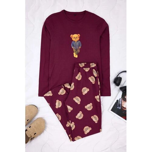 Trendyol mu&scaron;ki set pidžama Tmnaw26Pt00007, burgundac-bordo Cene
