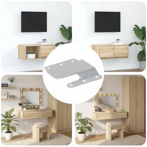  Držač za ravno montiranje 419 pcs Srebrno 75 x 66 x 1,4 mm Cijene