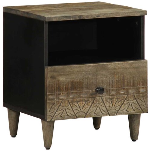  Noćni ormarići 2 kom svijetlo sivi 40x33x46 cm Puno drvo Mango Slike
