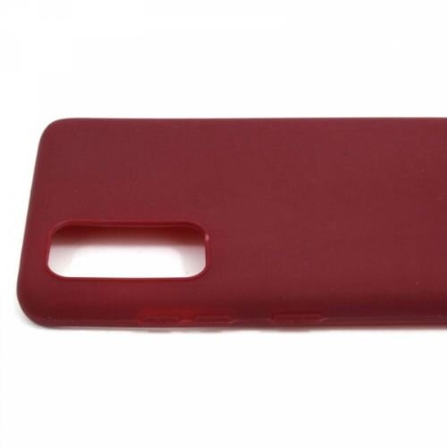 Nillkin silikonski ovitek za samsung galaxy A42 5G A426 - mat bordo rdeč Slike