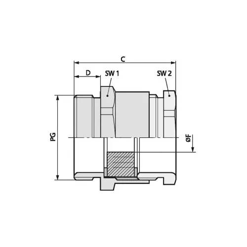  Kabelska uvodnica PG42 mesing prirodne boje LappKabel SKINDICHT SVRE PG 42 10 kom.