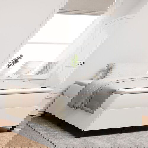 vidaXL Krevet Krem Drvo, Metal 120 x 200 cm Krem platforma krevet Cene
