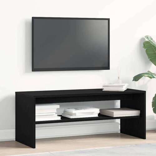 VidaXL TV ormarić crni hrast 100x40x40 cm konstruirano drvo Slike