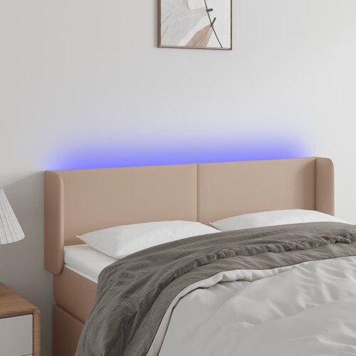 vidaXL LED uzglavlje boja cappuccina 147x16x78/88 cm od umjetne kože Cijene