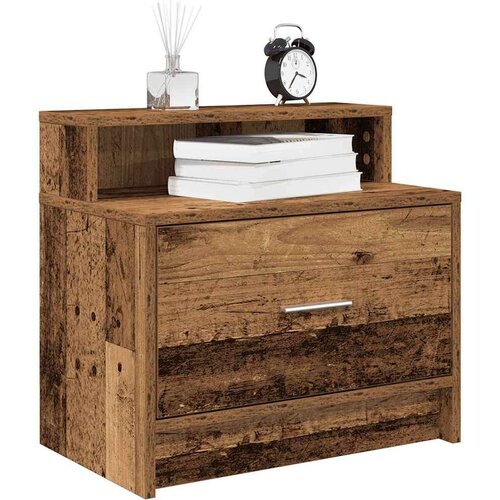 vidaXL Nočna omarica z predalom starinski les 51x31x47 cm Cene