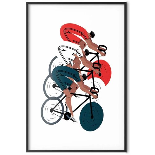  Plakat - Olympics - Cycling Race 21x30 Crni okvir Slike