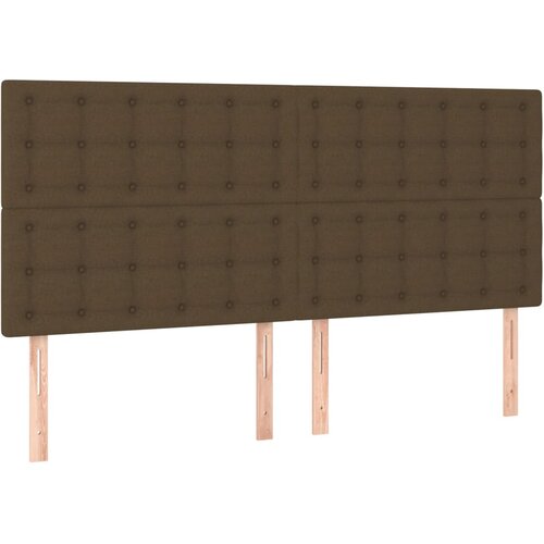  Krevet s oprugama i madracem tamnosmeđi 160x200 cm tkanina Slike