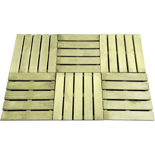  Pločice za trijem 6 kom 50 x 50 cm drvene zelene Cijene