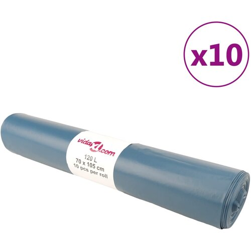vidaXL vrečke za smeti 100 kos modre 120 l Cene