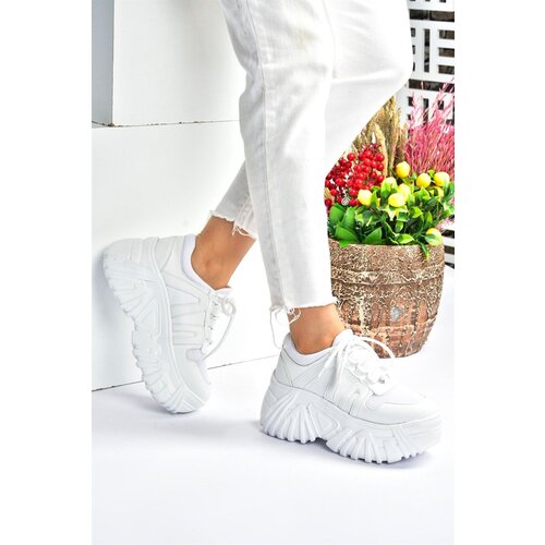 Fox Shoes Women's White Thick-soled Sneakers. Sneakers Slike