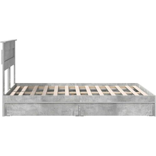  Okvir za krevet s ladicama Betonski sivi 150 x 200 cm Slike