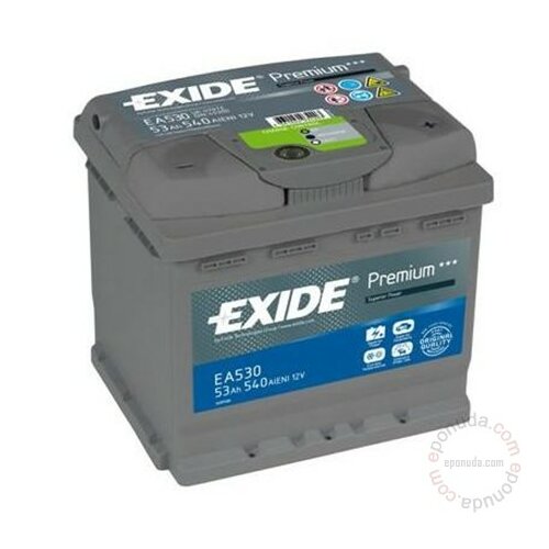 Exide Premium EA530 53Ah 540A akumulator Slike